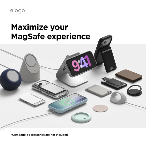 Étui magnétique en silicone Elago pour iPhone Air de 6,5 po - Compatible avec MagSafe, matériau en silicone liquide de qualité supérieure,