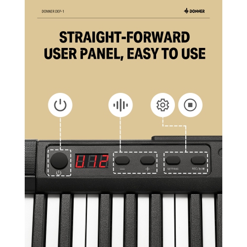 Donner DEP-1 Velocity-Sensitive Digital Piano