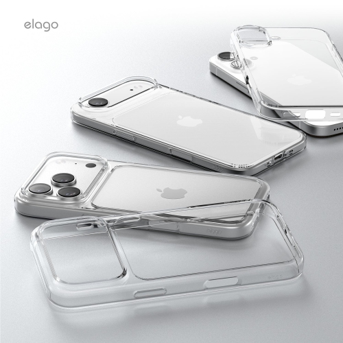 elago Hybrid Transparent Slim Case for iPhone 17 Case 6.3" - PC + TPU Hybrid Technology, Crystal Clear, Shockproof Protective Cover