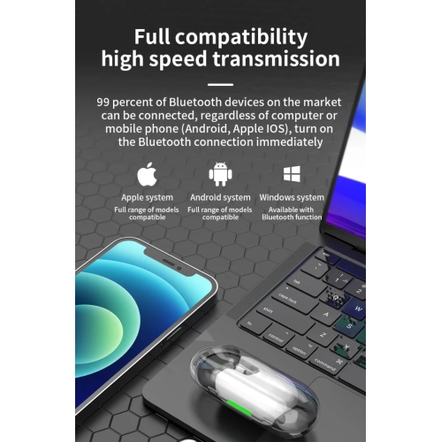 Wireless Bluetooth Headset Earhook True Wireless Bluetooth Headset Esports Gaming Noise Cancelling Headphones Wireless Bluetooth - green