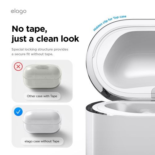 elago Clear Case for AirPods Pro 3 Case Clear Cover - Lanyard Included, Strap Included, Reduced Yellowing, Shockproof, Full Protection, Soft TPU
