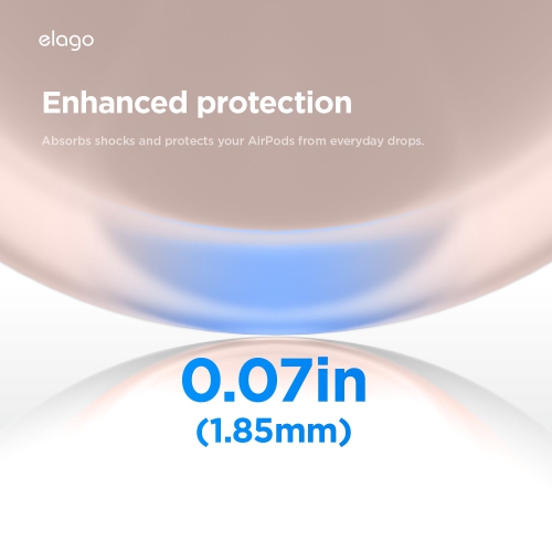elago for AirPods Pro 3 Case - Premium Silicone Case with Carabiner, Supports Wireless Charging, Shock Resistant, Full Protection, Headphone