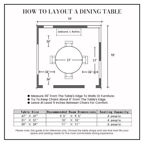 POVISON Hobart - Round Glossy Sintered Stone Dining Table 51" With White and Gold
