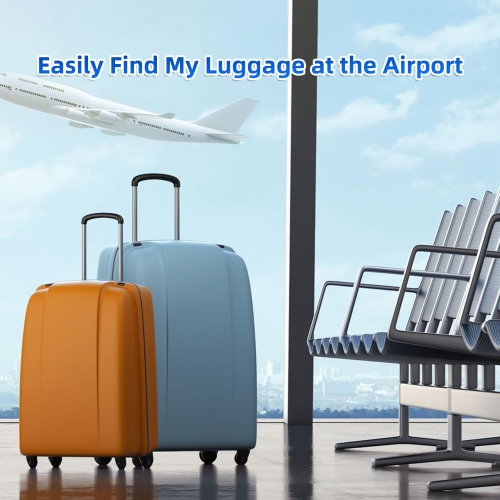 AirTag GPS Tracker pour Android et iOS - Portefeuille de suivi multipersonne, valise, chien, chat, clé de voiture Sac à dos – Blanc