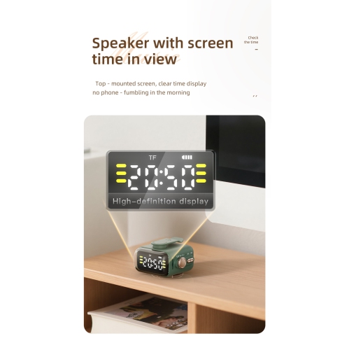 Nouveau mini haut-parleur Bluetooth rétro avec pince magnétique, mini haut-parleur Cartoon portatif extérieur - Rouge