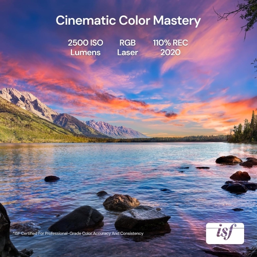 Refurbished-Valerion VisionMaster Pro Triple Laser Projector,2500 ISO Lumens, 0.9-1.5x Optical Zoom, 2X Multitasking Power,Google TV,HDR10+