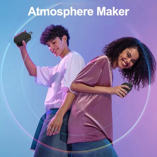 Haut-parleur Bluetooth étanche IP67 - son omnidirectionnel à 360 degrés, batterie 1800 mAh, Bluetooth 5,3, son stéréo 5 W, cordon