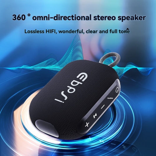 Haut-parleur Bluetooth étanche IP67 - son omnidirectionnel à 360 degrés, batterie 1800 mAh, Bluetooth 5,3, son stéréo 5 W, cordon