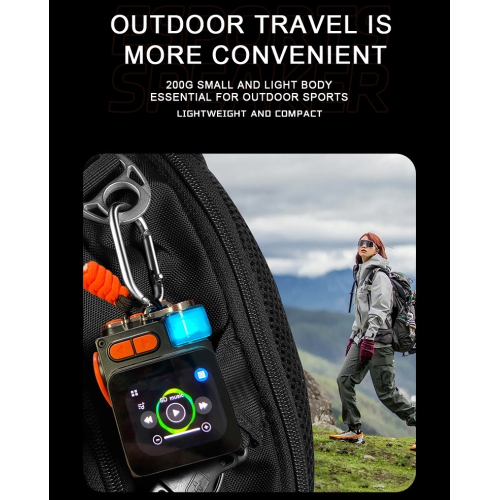 Portable Outdoor Bluetooth Speaker - Powerful sound, mini touchscreen, RGB lighting, metal body, and long battery life for gaming, movies, and