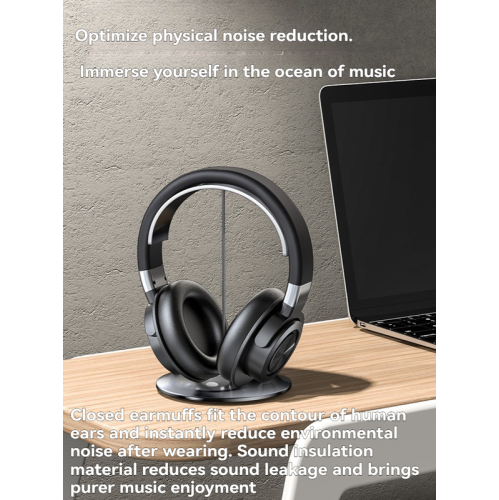 Écouteurs Bluetooth - Bluetooth 5,0 + lecture de carte + connexion filaire + radio FM, pilotes 40&nbsp;mm, suppression du bruit, ajustement