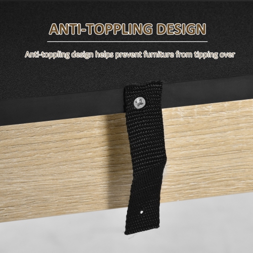 HOMCOM Modern Bar Table, Bar Height Dining Table with 3 Storage Shelves for Kitchen, Dining Room, Living Room, Natural