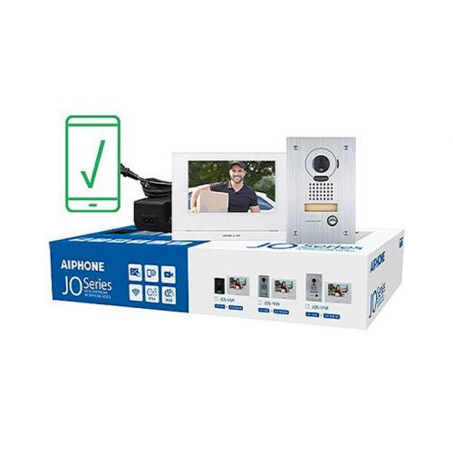 Aiphone JOS-1FW Mobile-Ready Box Set with Flush-Mount Door Station, 7" Video Set, Includes JO-1MDW, JO-DVF, PS-1820UL