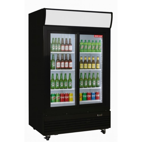 New Air NGR-40SD Glass Door Merchandiser with Canopy - Ideal for convenenience stores, front-of-house, grocery stores, restaurants and cafés