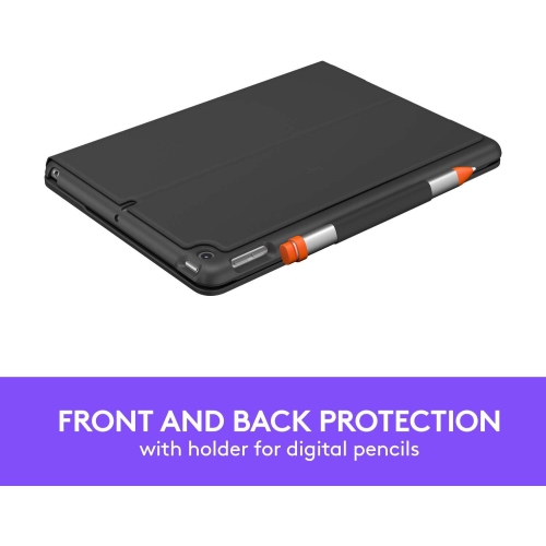 Refurbished - Logitech Slim Folio Keyboard Case (Folio) for iPad Air (3rd gen) - Graphite (920-009482)