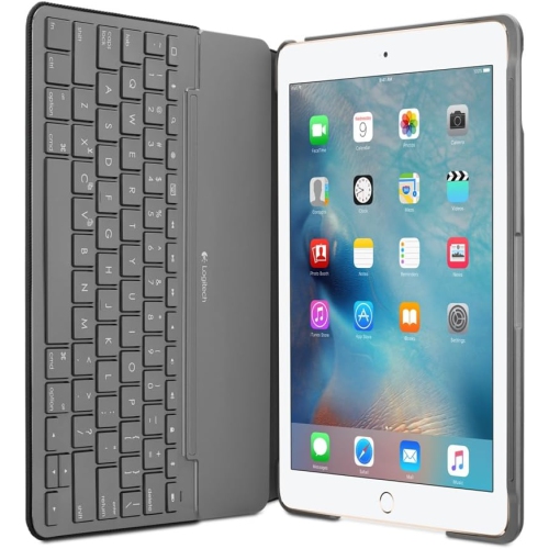 Refurbished - Logitech Canvas Wireless Bluetooth Keyboard Folio Case Apple iPad Air 2 - Black (920-007261)
