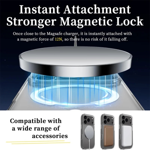 [CS] Hybrid TPU Magnetic MagSafe Case Back Cover for iPhone 17 Pro Max, Clear