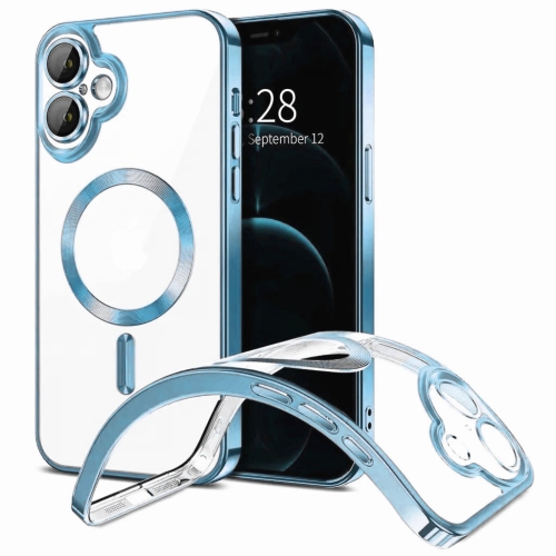 CSMART  [Cs] Hybrid Tpu Magnetic Magsafe Case Back Cover for Iphone 17 In Light Blue