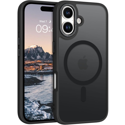 [CS] Étui magnétique en silicone mat avec MagSafe pour iPhone 17, noir