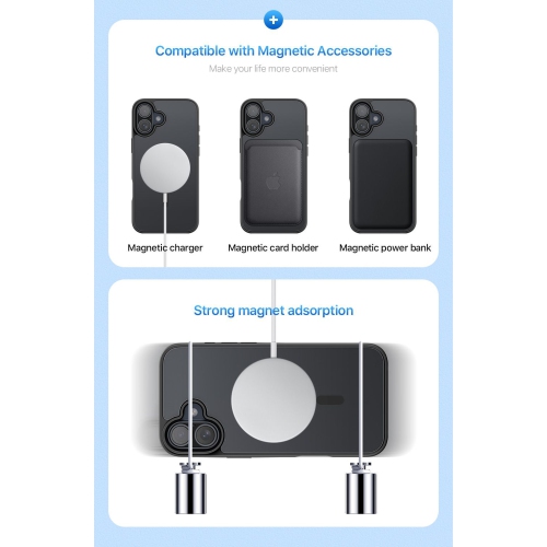[CS] Étui magnétique en silicone mat avec MagSafe pour iPhone 17, noir