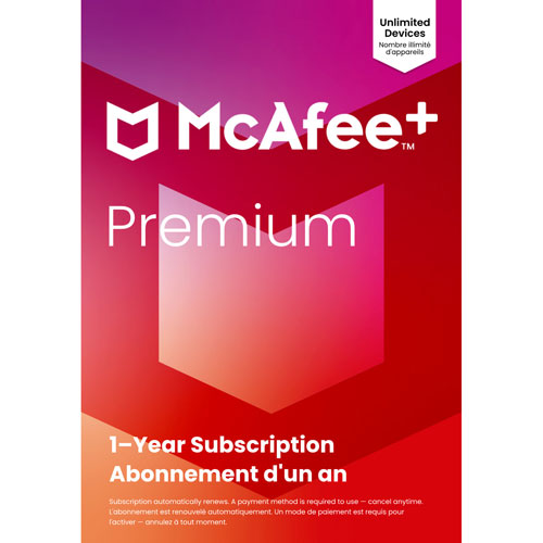 McAfee+ Premium - Unlimited Devices - 1 Year - Digital Download