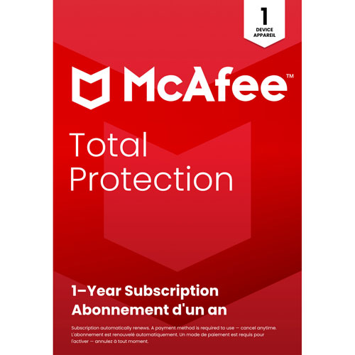 McAfee Total Protection - 1 Device - 1 Year - Digital Download - 2025
