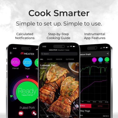 MEATER Block: WiFi Smart Wireless Meat Thermometer | 4 Probes | Long Range | Perfect for BBQ, Oven, Grill, Kitchen, Smoker, Air Fryer | Apple Watch,