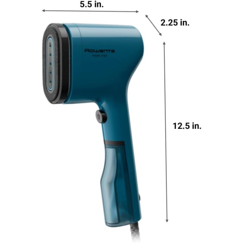 Rowenta Pure Pop DR2020, Handheld Steamer for Clothes 1.5 Pounds 15 Second Heatup, 2.3 Ounce Capacity 1150 Watts, Portable, Garment Steamer, With