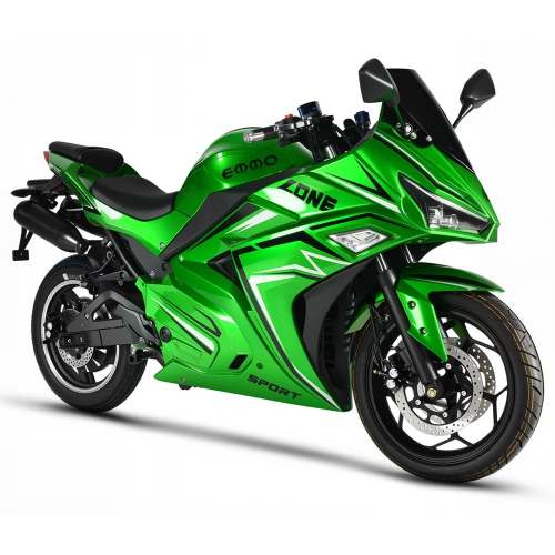 EMMO Zone II MAX 84V Electric Bike – Full Size Sports Motorcycle Ebike – 100Ah Lithium – 180–200km – Green
