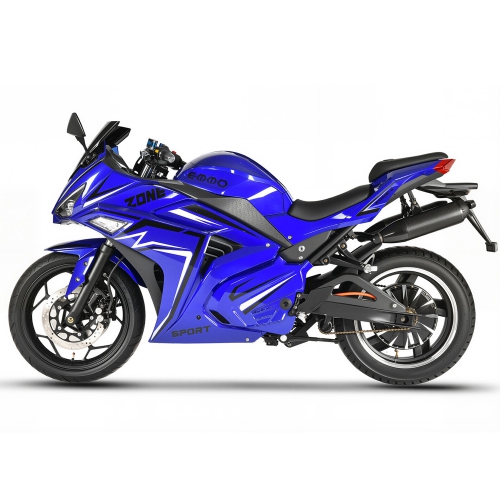 EMMO Zone II GTS Ebike – Full Size Motorcycle Electric Bike – 72V50Ah Removable Lithium – 100km Range – Blue
