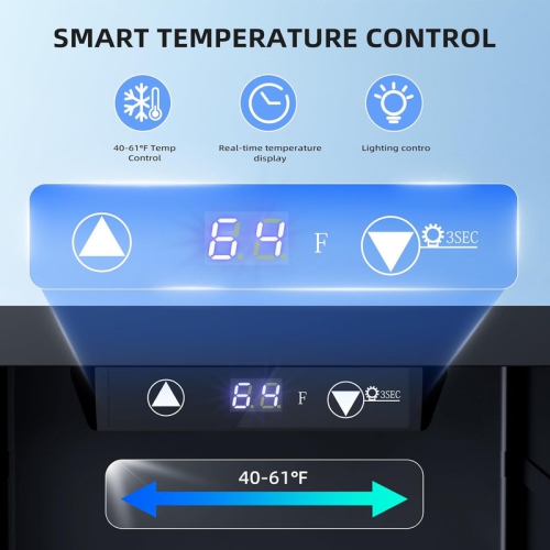 16L Mini Beverage Fridge – 20-Can Wine Cooler, Compact Countertop Drink Refrigerator with Adjustable Digital Temperature for Home, Dorm, or Office