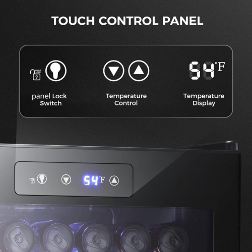 4.5 Cu. Ft. Mini Beverage Fridge – Holds 150 Cans of Soda, Beer, or Wine, Adjustable Removable Shelves, Compact Drink Cooler for Office or Bar