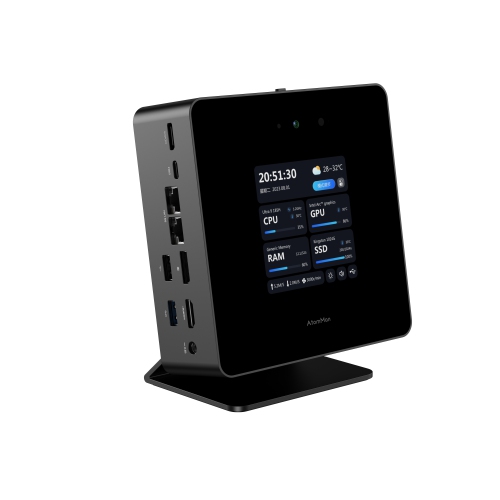 Mini PC Minisforum AtomMan X7 Ti, Intel Ultra 9 Al Mini PC, black