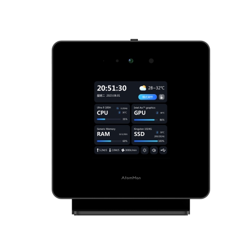 Mini PC Minisforum AtomMan X7 Ti, Intel Ultra 9 Al Mini PC, black