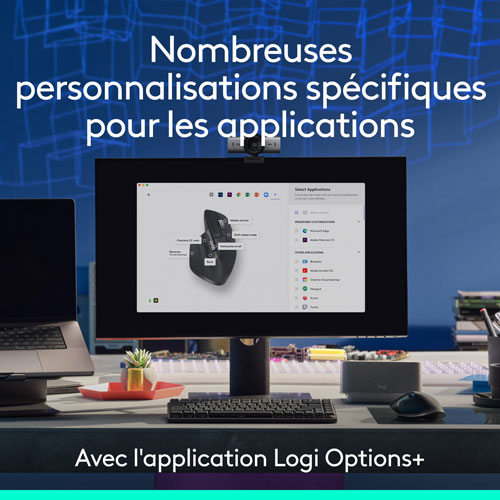 Souris avec capteur Darkfield haute précision MX Master 3S Bluetooth de Logitech - Noir