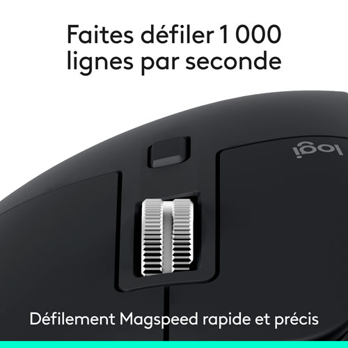 Souris avec capteur Darkfield haute précision MX Master 3S Bluetooth de Logitech - Noir