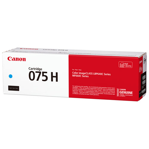 Cartouche d'encre en poudre cyan 075 H de Canon (6368C001)