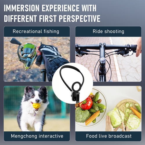 Magnetic Neck Phone Holder, POV/Vlog Recording Necklace Lanyard Selfie Hand Free Neck Phone Mount Stand for Iphone Android All Phones