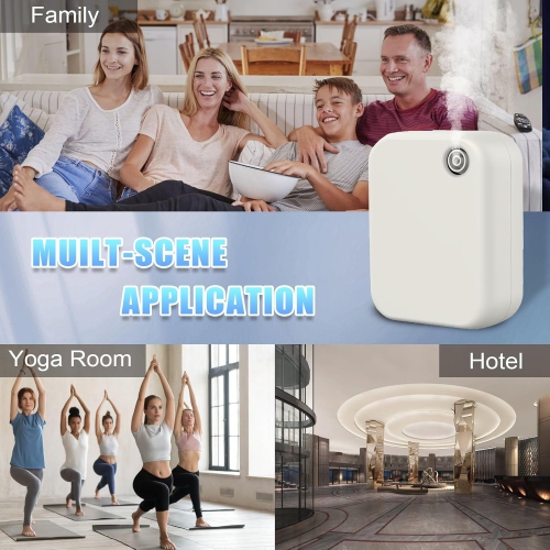 Diffuseur sans eau,Diffuseurs d'huile essentielle avec contrôle Bluetooth,Diffuseur de parfum Home Freshener,Machine à air parfumé mural et plat pour