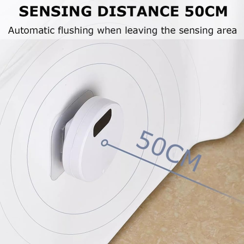 Automatic Touchless Sensor Toilet Flusher Kit,External Infrared Sensor Toilet Flusher for Toilets, Powered Toilet Flusher