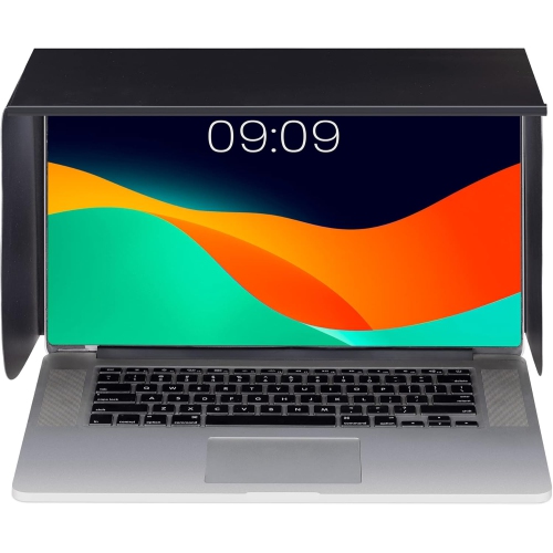 K Sun Shield - Shade for Computer Screen Glare Protection for Outdoor Working - Laptop Visor Cover - for 15 Laptops