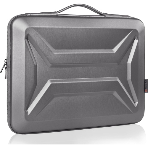 15.6 Inch Laptop Sleeve Rugged Case Waterproof Hard Shell Protective Bag Fits Most 15-15.6 Laptops/Macbook Pro/Lenovo IdeaPad/HP ENVY/Dell XPS, Silver