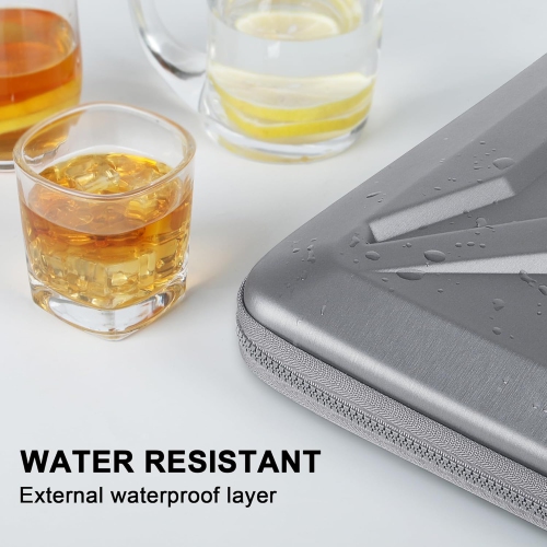 15.6 Inch Laptop Sleeve Rugged Case Waterproof Hard Shell Protective Bag Fits Most 15-15.6 Laptops/Macbook Pro/Lenovo IdeaPad/HP ENVY/Dell XPS, Silver