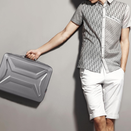 15.6 Inch Laptop Sleeve Rugged Case Waterproof Hard Shell Protective Bag Fits Most 15-15.6 Laptops/Macbook Pro/Lenovo IdeaPad/HP ENVY/Dell XPS, Silver