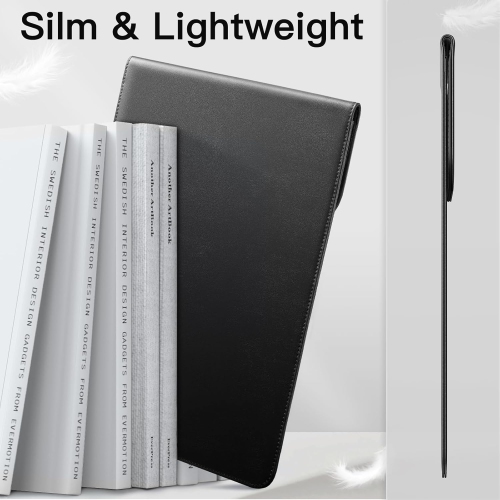 J Slim Laptop Sleeve for MacBook Pro 14-Inch(M4/M3/M2/M1, 2021-2024), PU Leather Case with Magnetic Closure