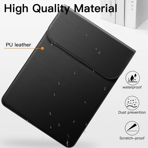 J Slim Laptop Sleeve for MacBook Pro 14-Inch(M4/M3/M2/M1, 2021-2024), PU Leather Case with Magnetic Closure