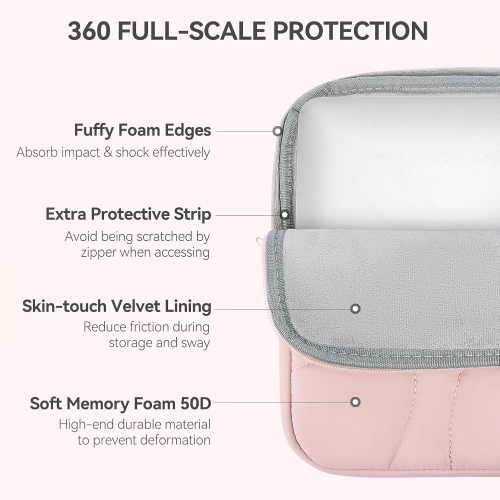 B Puffer Tote Bag for Women Lightweight Nylon Puffy Quilted Carryall Hobo Shoulder Purse 13in Pink