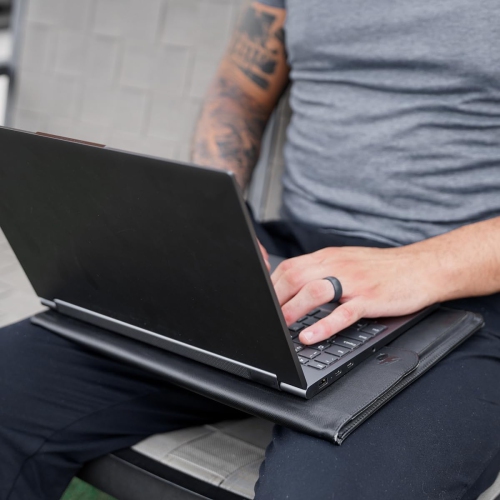 D E M F Laptop Shield – Slim Laptop Sleeve 15.6 Inch with Multi-Layer Wireless Signal Reduction Technology – Vegan Leather Computer Sleeve with