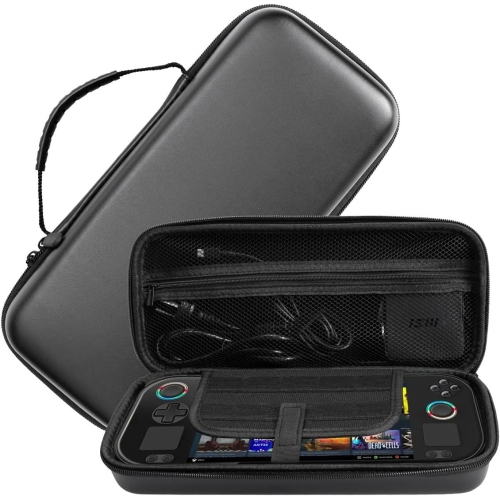 M Carrying Case for ASUS Rog Ally/ASUS Rog Ally X,Shockproof Hard Shell Protective, Large Capacity Portable Hard Shell Travel Bag with Built-in 10