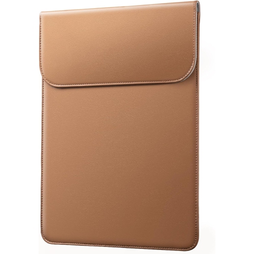 J Slim Laptop Sleeve for MacBook Pro 14-Inch(M4/M3/M2/M1, 2021-2024), PU Leather Case with Magnetic Closure