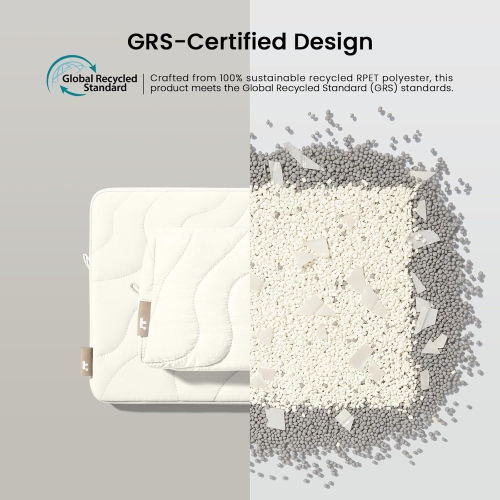 T 360 Protective Puffy Sleeve Set for 14-inch MacBook Pro M4/M3/M2/M1 Pro/Max A3112 A3401 A3185 A2992 A2918 A2779, Quilted Soft Puffer Bag With Tech